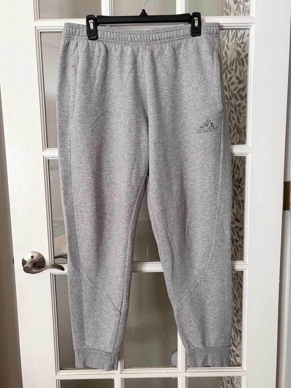 ADIDAS Heather Gray Jogger Sweatpants Sz L